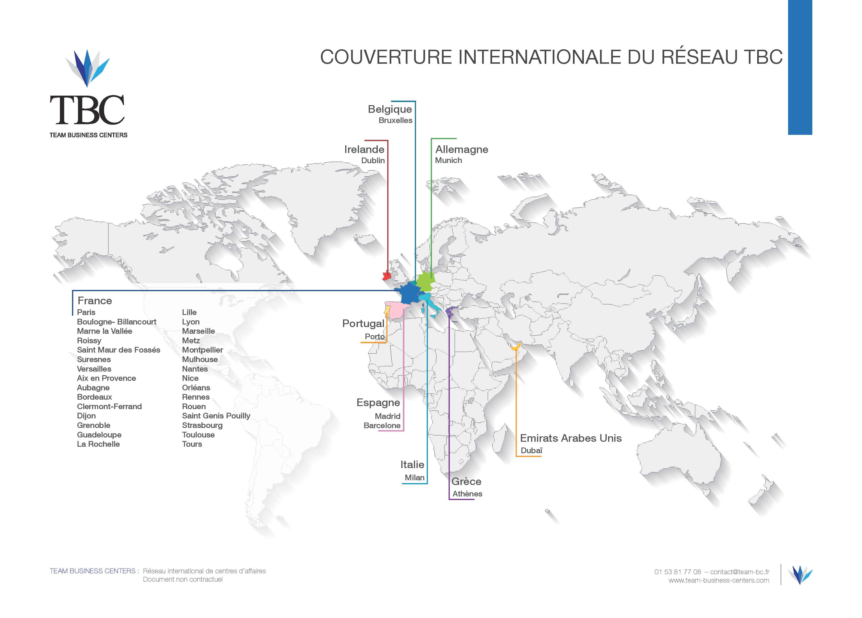 CARTE MONDIALE RESEAU TBC